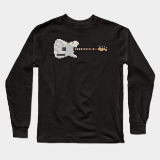 Pixel Silver Mirror Esquire Guitar Long Sleeve T-Shirt